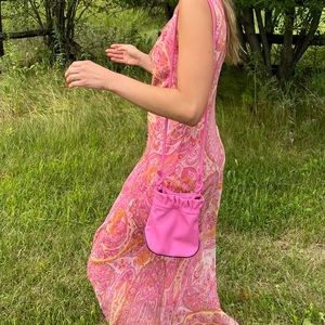 Pink Zara mini crossbody bag